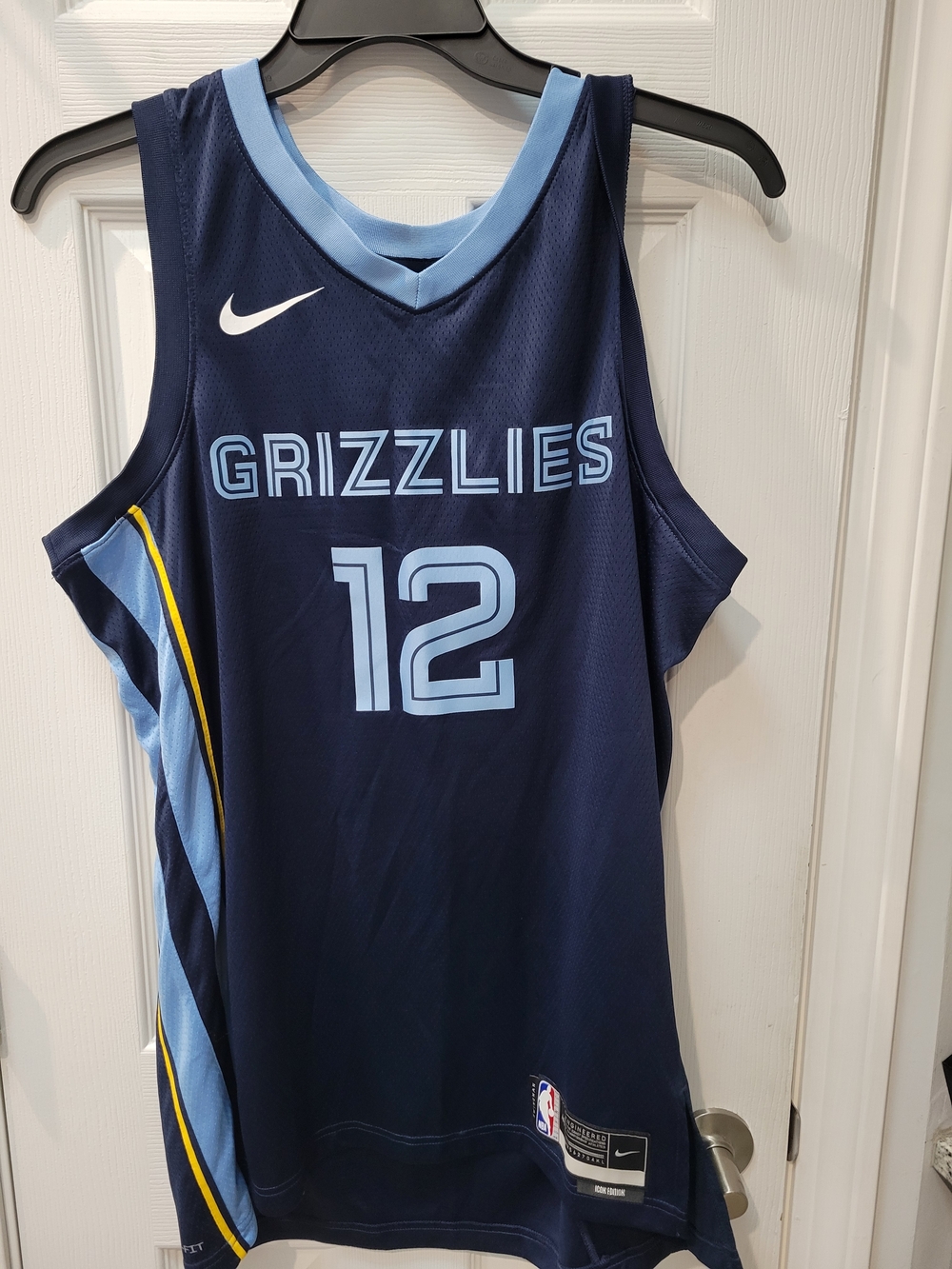 Nike Grizzlies Jason Morant Navy and Light Blue NBA Dri-FIT Jersey